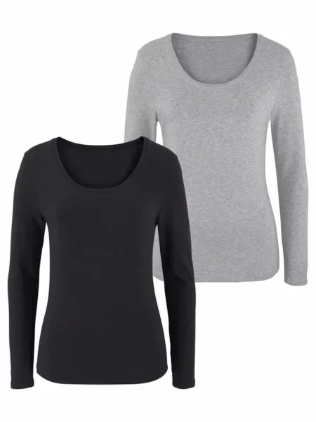 VIVANCE Tričko šedá černá