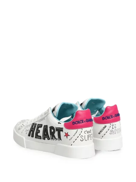 Sneakerși Dolce & Gabbana din piele cu imagine alb