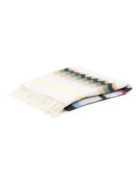 Szal Missoni Home wełniana w kratę
