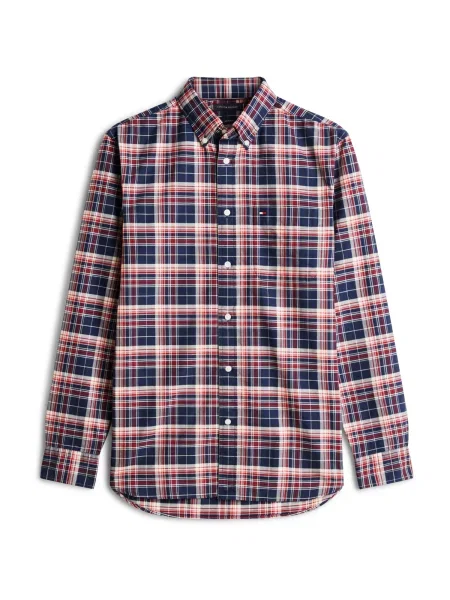 TOMMY HILFIGER Košile HERITAGE tmavě modrá / světle / tmavě červená šedá