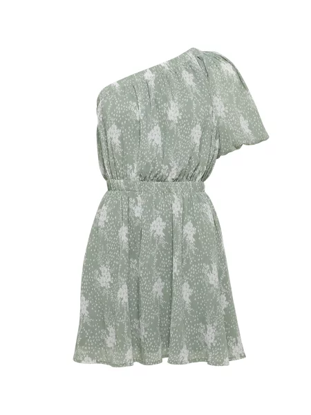 The Fated Rochie QUINCY verde alb