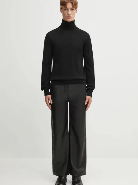 Вовняний светр Maison Margiela легкий гольф чорний