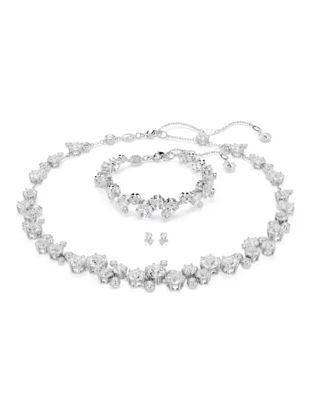 Naszyjnik Swarovski szary