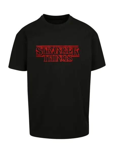 Merchcode Tričko Stranger Things červená černá