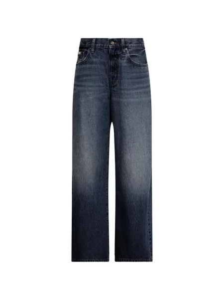Széles szárú farmer Calvin Klein kék