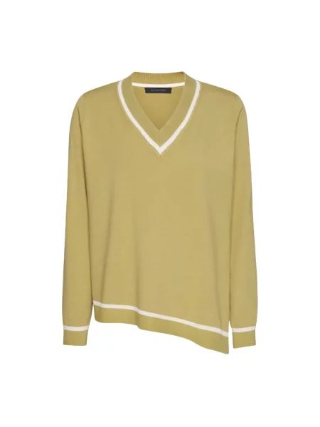 Lniany sweter Elena Miro' zielony
