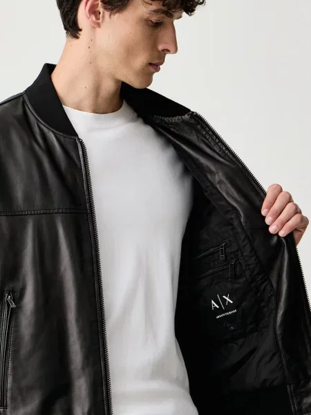 Кожаная куртка Armani Exchange