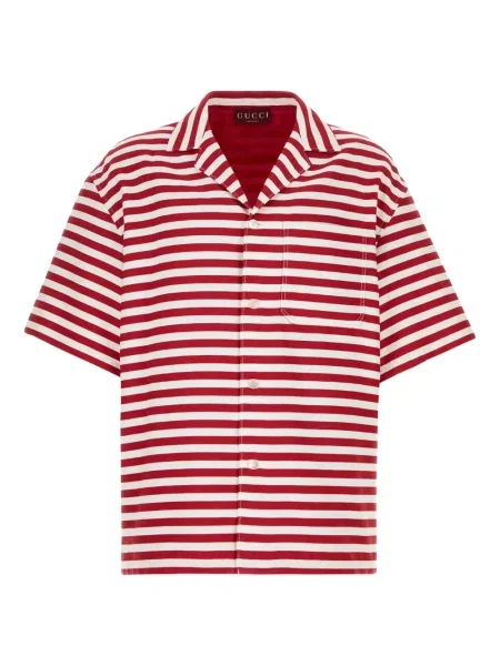 Pruhovaná košile Gucci červená