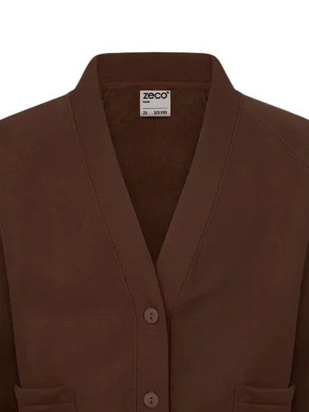 Kardigan dziecięcy Zeco Schoolwear brązowy