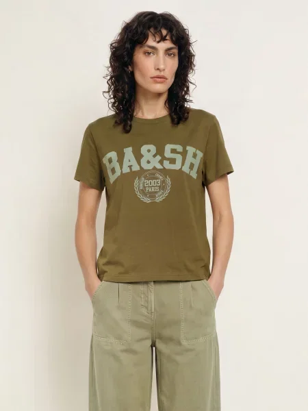 Ba&Sh Tričko Ioni khaki / mátová