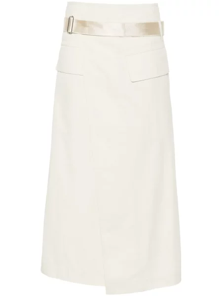 Spódnica midi Helmut Lang do kolan kopertowa