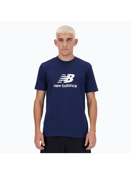 Tričko New Balance Stacked Logo navy tmavě modré