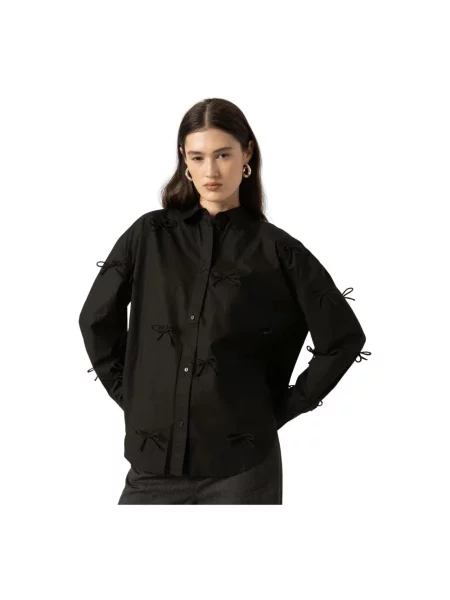 Kurtka Soaked In Luxury z kokardką czarna