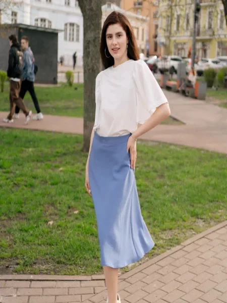 Спідниця міді LadyLike синій