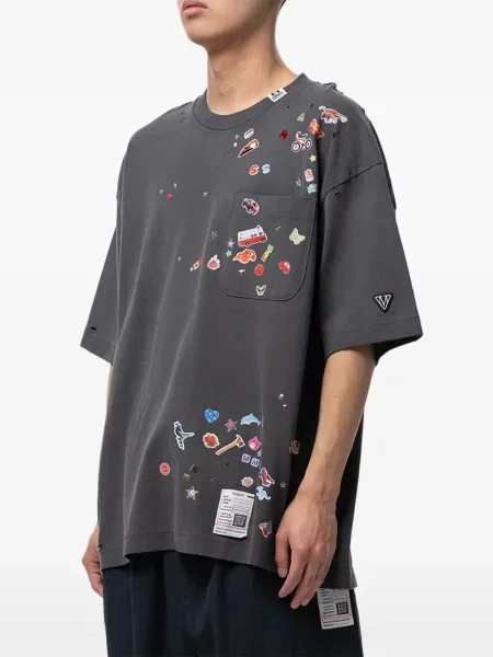 Tricou Maison Mihara Yasuhiro cu imagine gri