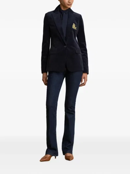 Μπλέιζερ Lauren Ralph Lauren κοτλέ μπλε