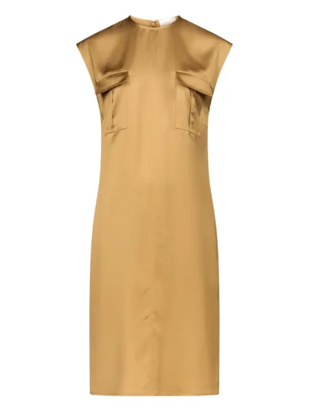 Sukienka midi Loulou De Saison do kolan garniturowa brązowa