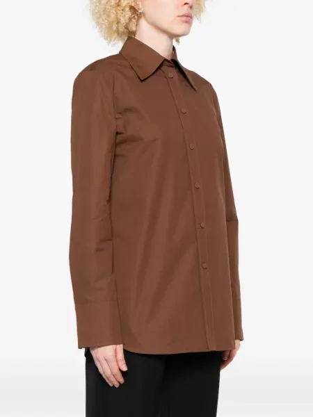 Cămașă Jil Sander lungă maro