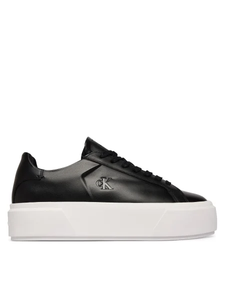 Calvin Klein Sneakers Flatform Lace Up Lth negru