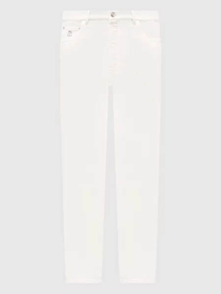 Джинси з логотипом Brunello Cucinelli білі