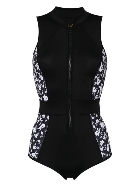 Strój kąpielowy Duskii w kwiatki z nadrukiem czarny