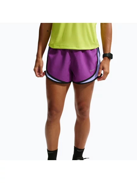Pantaloni scurți de alergare pentru femei Nike Tempo Dri-Fit Mid-Rise bold berry/purple pulse violet