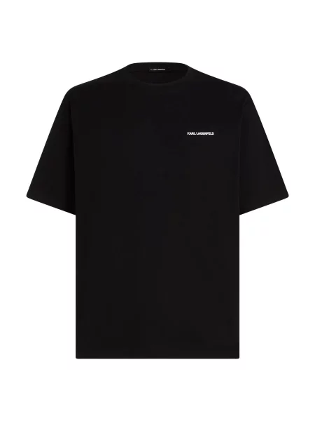 Karl Lagerfeld Tricou Rue St-Guillaume Legeres negru alb