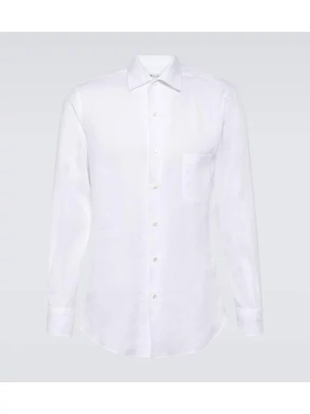 Lniana koszula Loro Piana biała