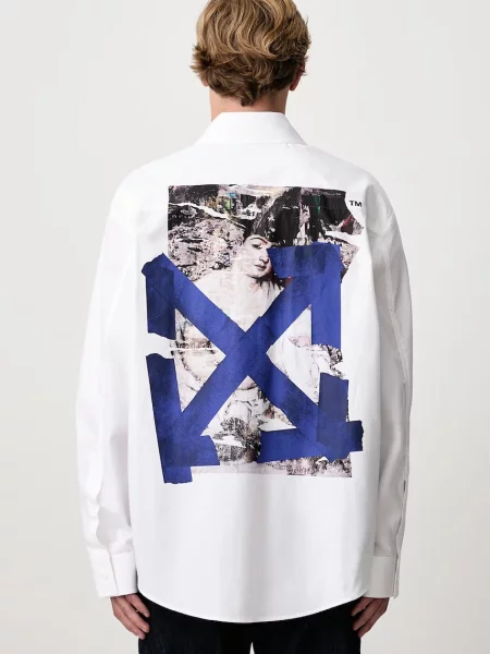 Off-White Bacco Arrow cămașă din pentru bărbați alb