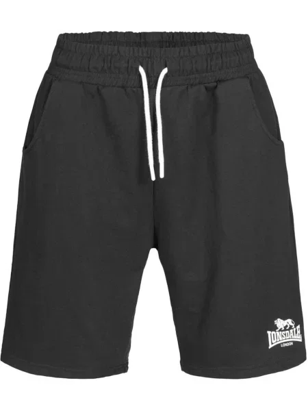 LONSDALE Παντελόνι Coventry μαύρο λευκό