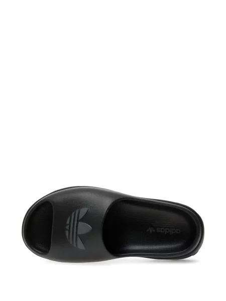 Papuci Adidas din piele de căprioară cu platformă verde