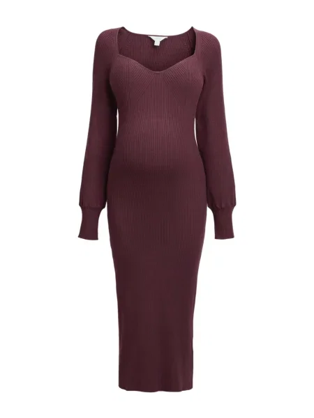 Next Rochie tricotat bordeaux roșu