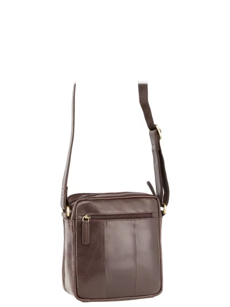Кожаная сумка через плечо Visconti коричневая
