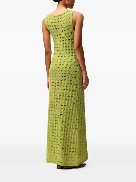 Rochie maxi Retori tricotate ajurata verde