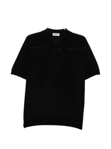 Prugasta polo majica John Smedley crna