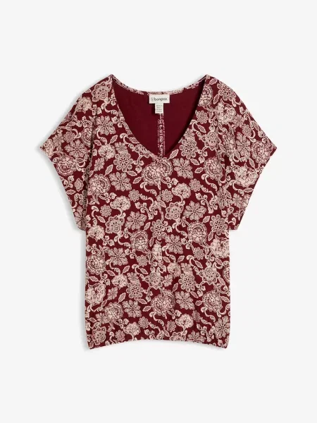 T-shirt z delikatnej mieszanki czerwona