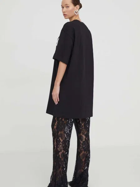 Šaty MSGM mini oversize černá
