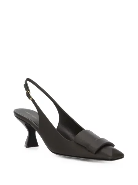 Pantofi cu toc Sergio Rossi cu cataramă slingback maro