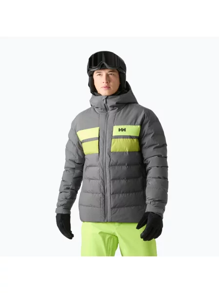 Geacă de schi pentru bărbați Helly Hansen Bossanova Puffy thunder grey gri