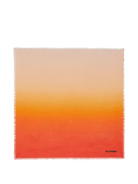 Fular Jil Sander cu gradient portocaliu