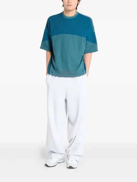 Футбол тениска с дълъг ръкав Adidas на райета мъниста бяло