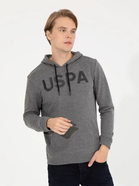 Худи U.s. Polo серое