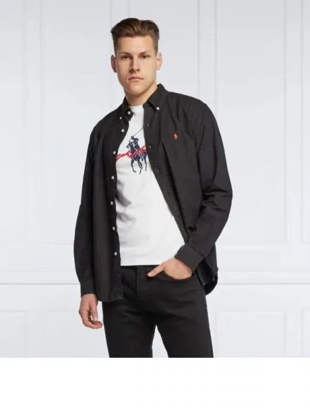 POLO RALPH LAUREN Cămașă | Custom fit negru
