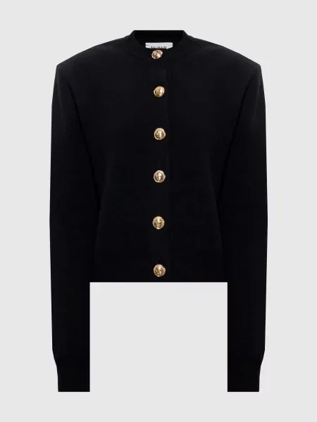 Шерстяной кардиган Balmain черный