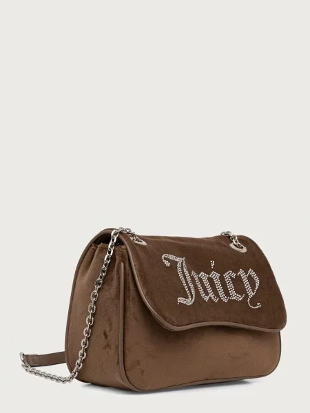 Juicy Couture crossbody torbica velur KIMBERLY rjava