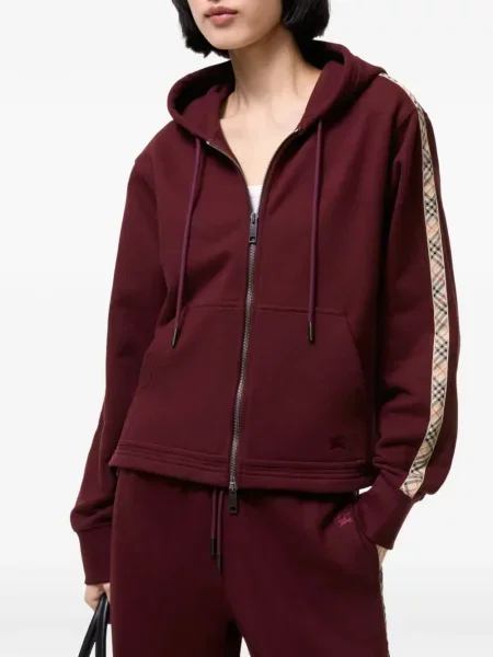 Pledas džemperis su gobtuvu Burberry raudona