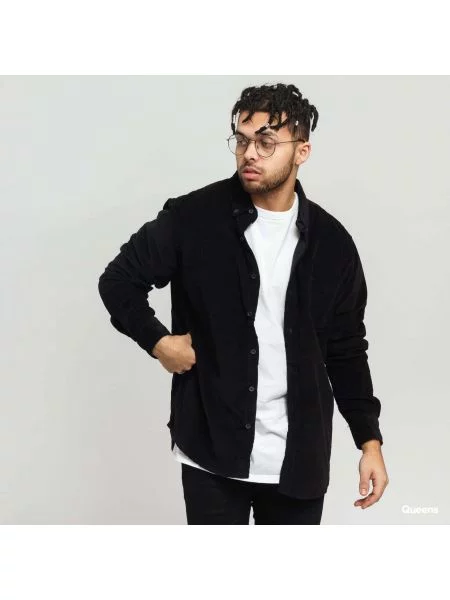 Риза Urban Classics Corduroy Shirt Black M черно