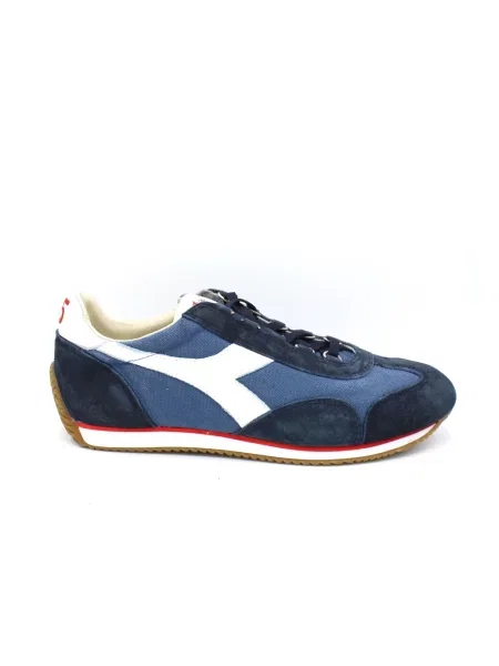 Sneakersy Diadora z kamieniami płócienne niebieskie