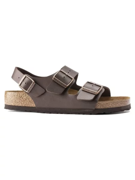 Sandały Birkenstock skórzane brązowe