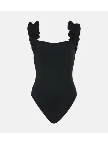 Costum de baie Karla Colletto cu volane negru